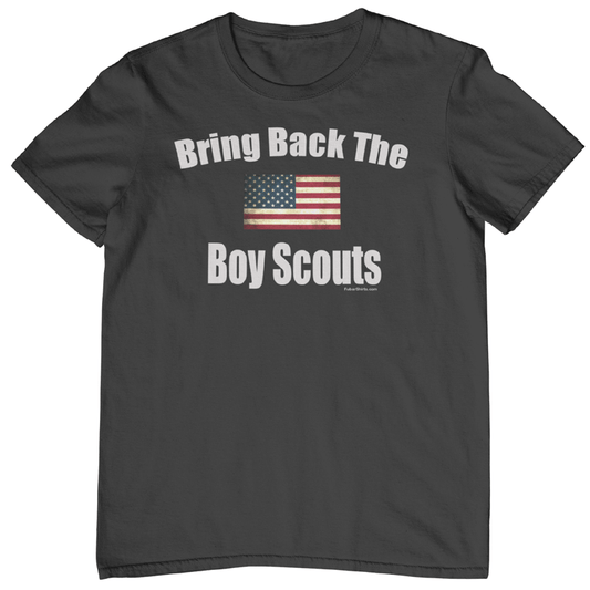 Bring Back The Boy Scouts T-shirt. Black. Youth and Adult Sizes. FubarShirts.com