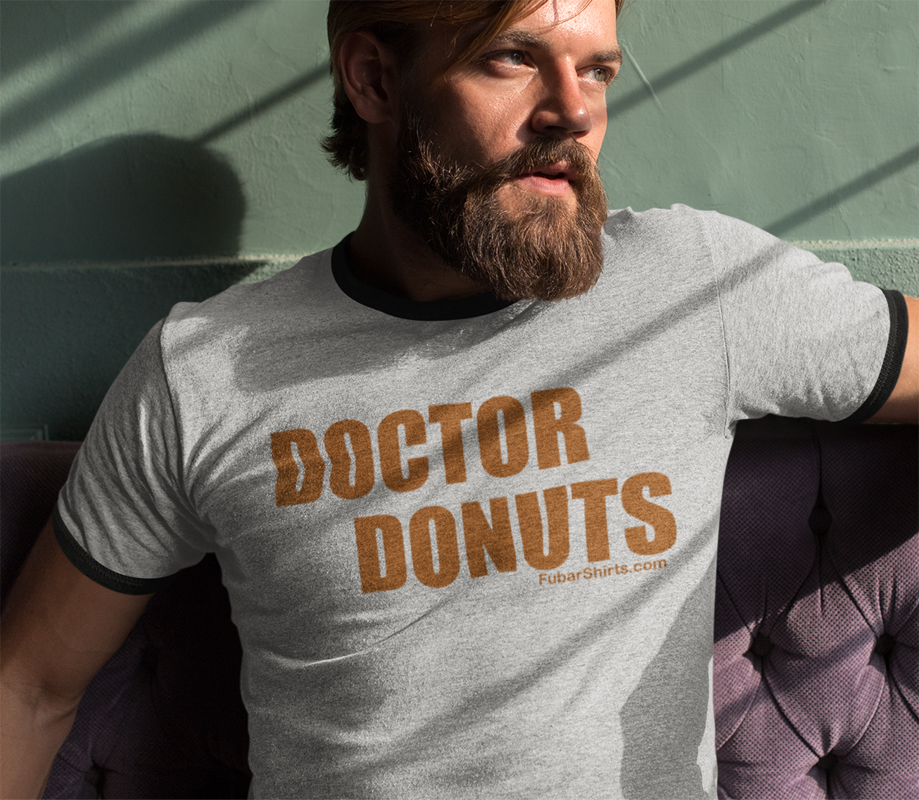 Doctor Donuts Penny Tee - Heather color / black trim - Fubarshirts.com