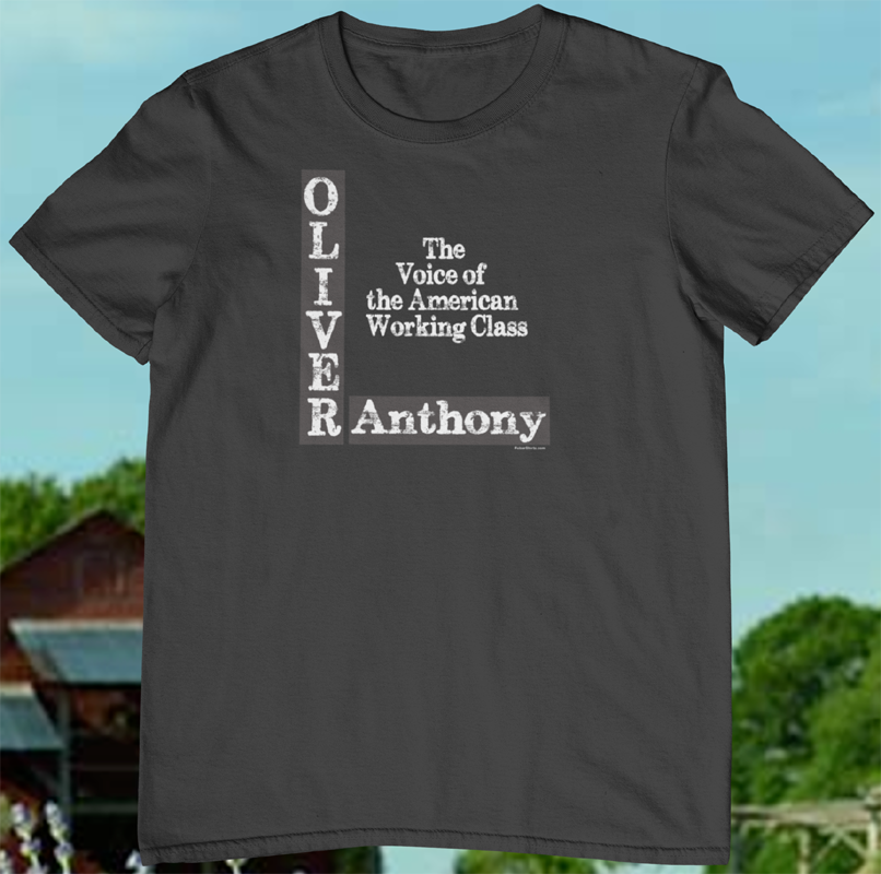 oliver anthony shirts. black tee.