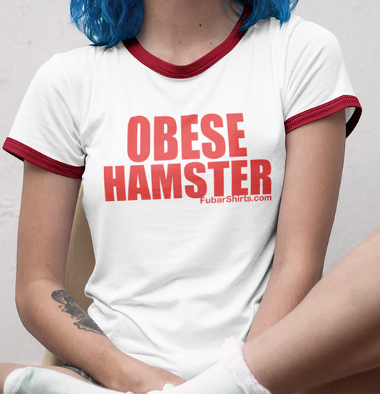 Obese Hamster Penny Tee | Ringer T-shirt | Retro shirts