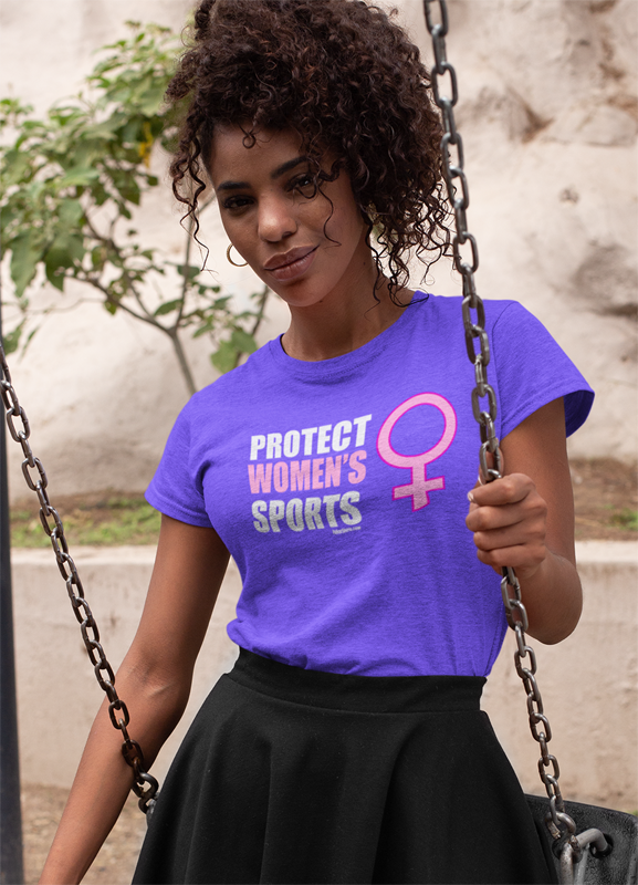 protect womens sports t-shirt by fubarshirts.com. purple color.