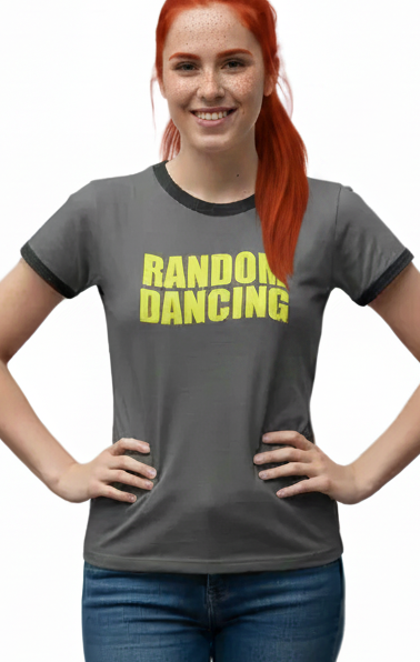 Charcoal colored Randon Dancing Penny Tee by FubarShirts.com. Free Shipping. Unisex.