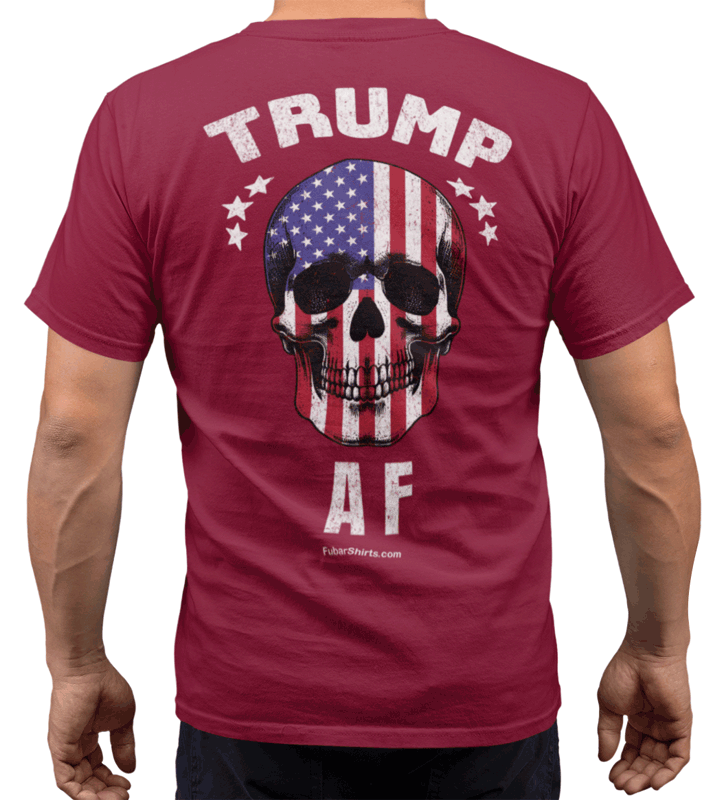 trump af biker t-shirt. fubarshirts.com. free shipping.