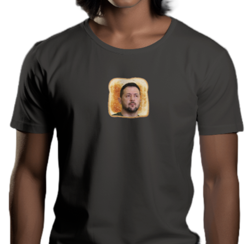 Zelenksy Is Toast T-shirt. Black Tee. Free Shipping. FubarShirts.com.