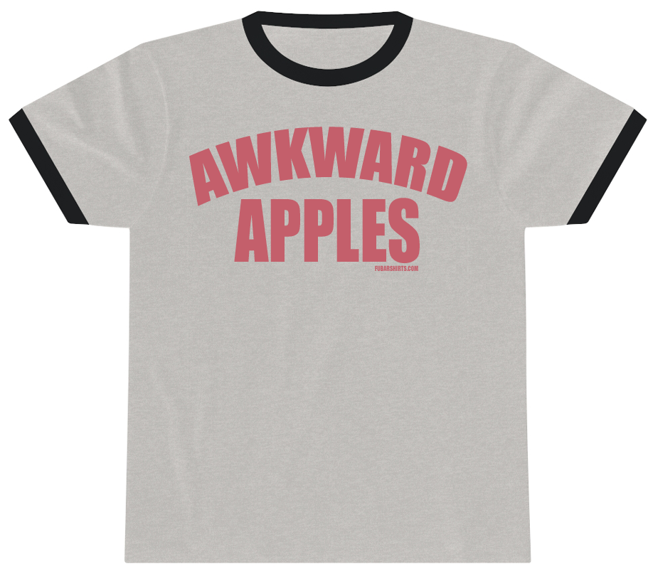 Penny Tees. Awkward Apples. Ringer. Heather. $16.99
