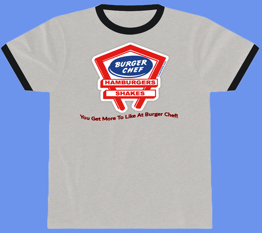 Burger Chef T-shirt. Heather color tee.