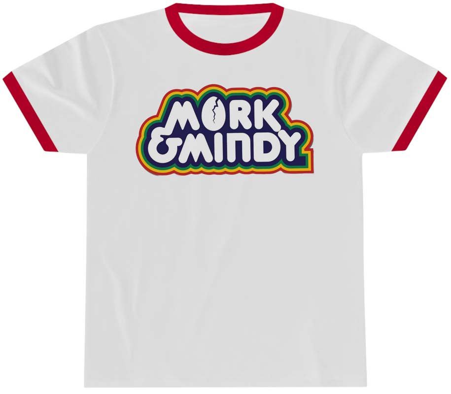 Mork and Mindy t-shirt | white ringer tee | $16.99