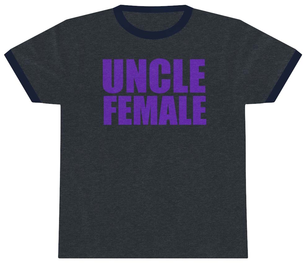 Penny Tees | Uncle Female shirt | like icarly shirts | heather navy ringer tee with navy trim