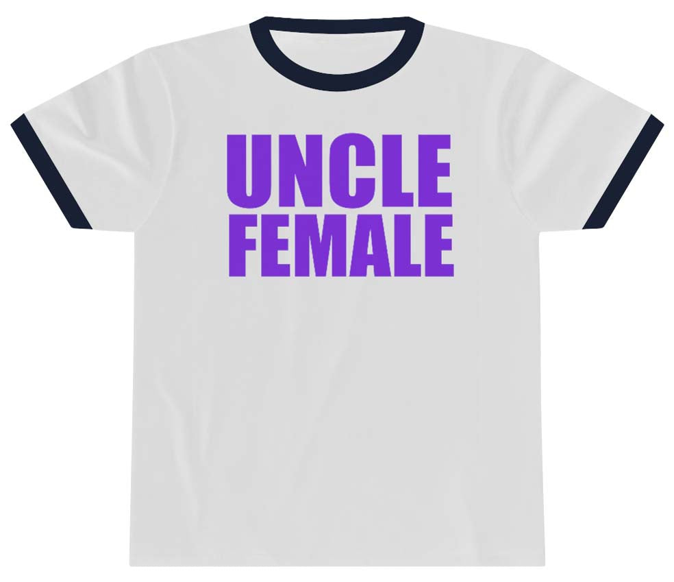 Penny Tees | Uncle Female shirt | like icarly shirts | white ringer tee with navy trim
