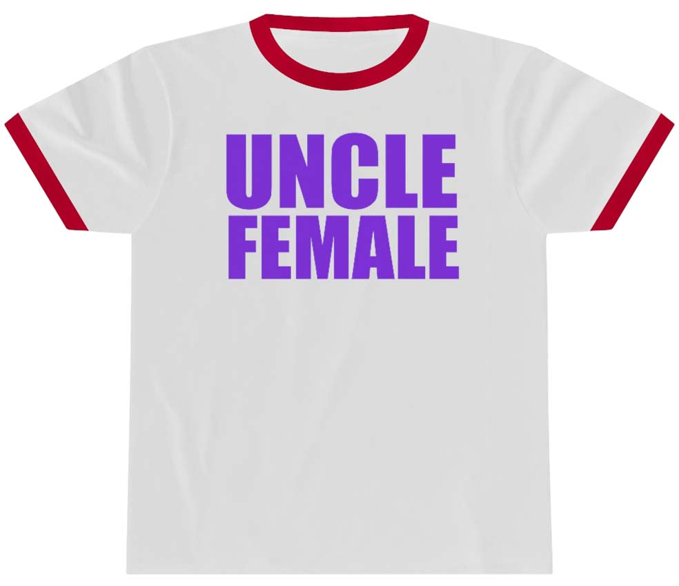 Penny Tees | Uncle Female shirt | like icarly shirts | white ringer tee with red trim