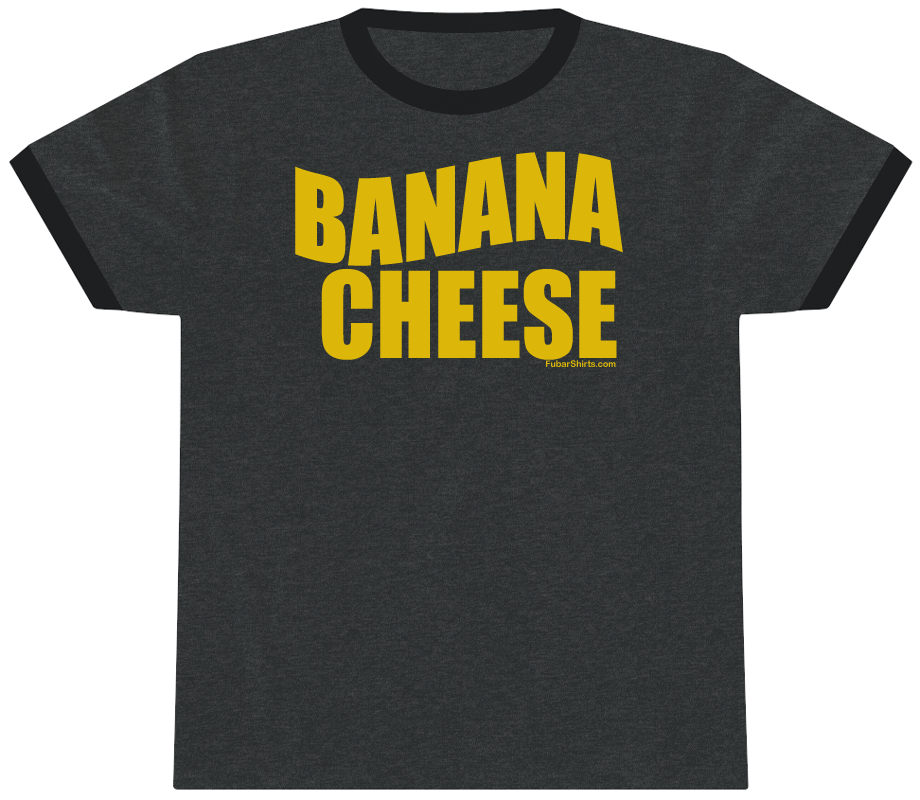 penny tees | banana cheese shirt | icarly tribute tee | retro ringer | charcoal color