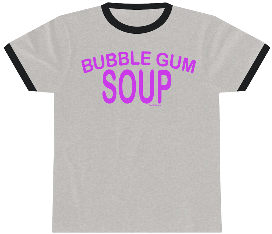 penny tees | bubble gum soup | ringer tee | heather - black trim | icarly tribute