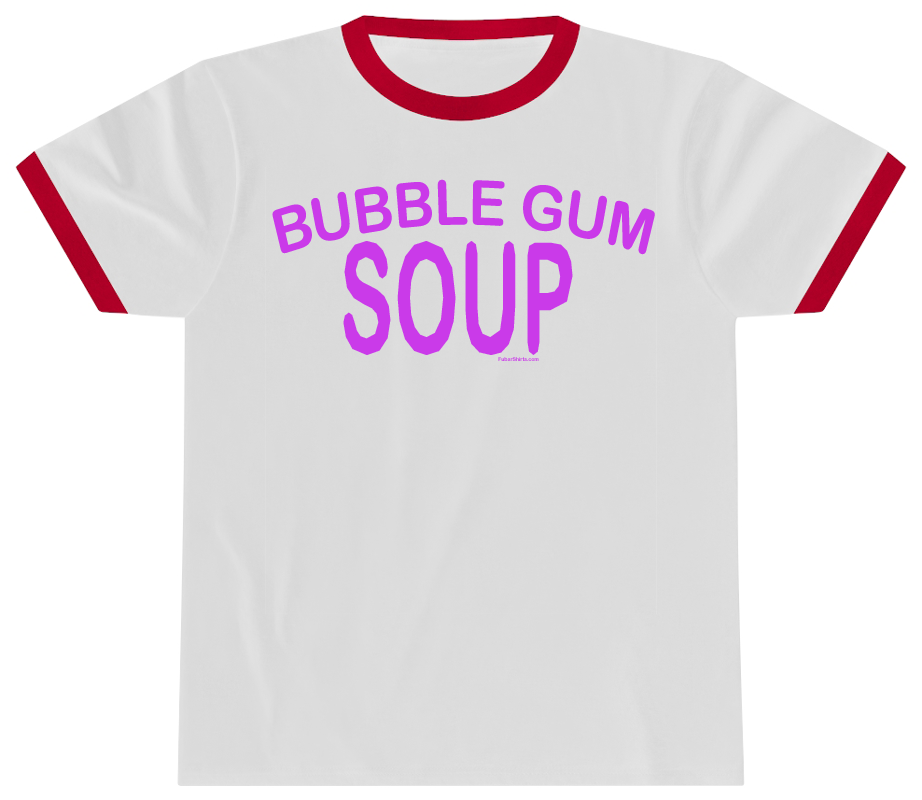 penny tees | bubble gum soup | ringer tee | white - red trim | icarly tribute