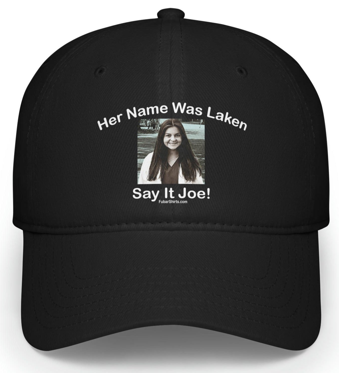 laken riley black baseball cap by fubarshirts.com