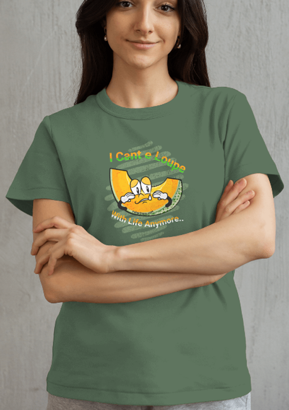 Cant e Loupe With Life Anymore t-shirt. Army Green. Free Shipping. Fubarshirts.com. Made In USA. 