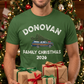 Custom Family Christmas T-shirt. Add your family name. Free Shipping. Unisex. Green Tee. Premium Gildan SoftStyle! Personalized.
