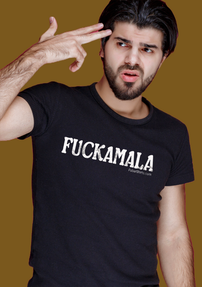 Fuckamala t-shirt. Black anti kamala shirt. Black tee. Preshrunk. Unisex. FREE SHIPPING.