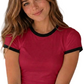 Red blank Penny Tee for custom penny tee saying. Unisex. Free Shipping. FubarShirts.com
