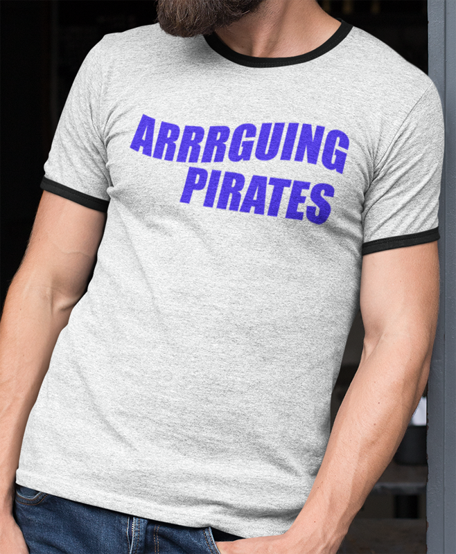 Arrrguing Pirates Penny Tee - FubarShirts.com