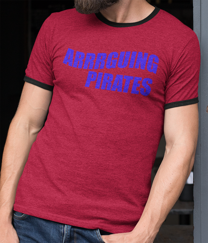 Arrrguing Pirates Penny Tee t-shirt - FubarShirts.com