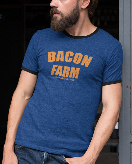 Bacon Farm  Penny Tee - FubarShirts.com - Blue Tee