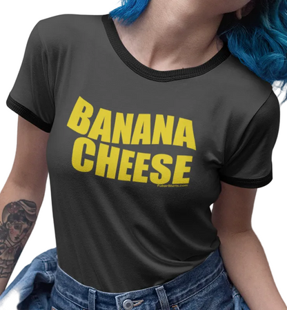 Banana Cheese Penny Tee - FubarShirts.com - Charcoal color - Free Shipping - Unisex.