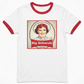Big Deborah T-shirt. FubarShirts.com White tee. red trim. free shipping. unisex.