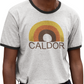 Caldor T-shirt. Retro Ringer Tee. FubarShirts.com. White w black trim.