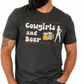 Cowgirls and Beer Tee. Unisex. Free Shipping. Charcoal shirt. FubarTees.com