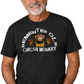 classic black Demented Old Circus Monkey t-shirt. Black tee.
