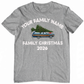 Custom Family Christmas T-shirt. Add your family name. Free Shipping. Unisex. Heather Grey Tee. Premium Gildan SoftStyle!