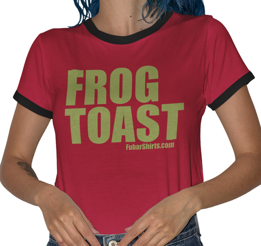 Frog Toast Penny Tee - FubarShirts.com - Red tee
