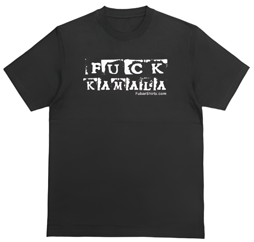 Fuck Kamala t-shirt. Preshrunk. Unisex. Black. FubarShirts.com