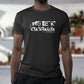 Fuck Kamala shirt worn by model. Black t-shirt. Unisex. FubarShirts.com.