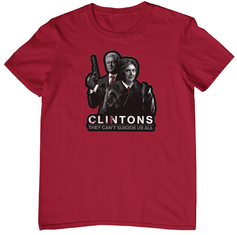 Funny Clintons T-shirt. Red Tee. Fubarshirts.com - Political Humor.