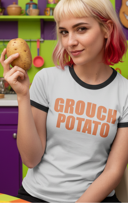 Penny Tee Grouch Potato Shirt.  Unisex. Free shipping. FubarShirts.com