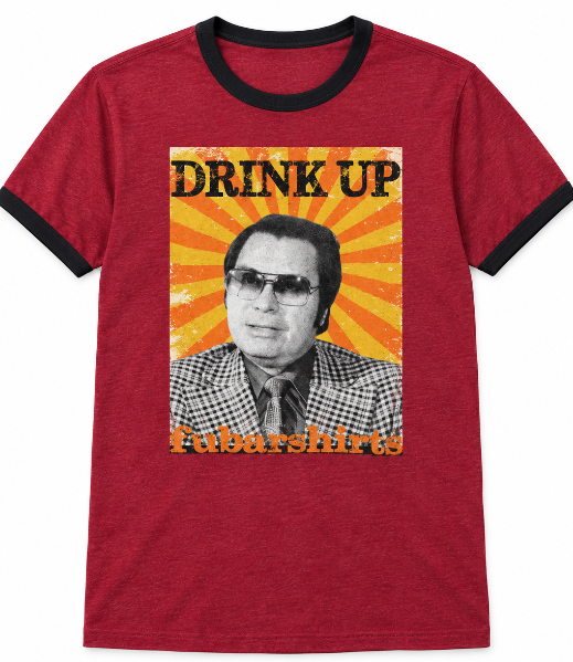 Jim Jones Drink Up T-shirt | Retro Ringer shirt | Vintage