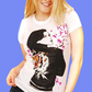 katy perry cherry blossom t-shirt. juniors fitted tee. Licensed.  White T-shirt. FubarShirts.com