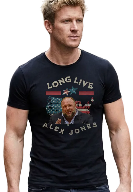 Long Live Alex Jones T-shirt. Premium Gildan Soft Style Cotton shirt by FubarShirts.com. Free Shipping. Unisex.
