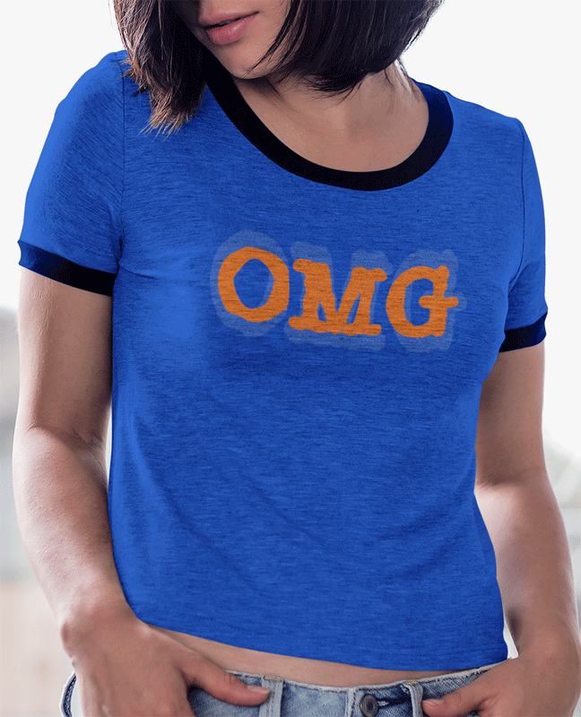 OMG Ringer Style T-shirt.