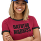 Penny Tee - Bathtub Madness - Red w black trim - Fubarshirts.com - free shipping - unisex.