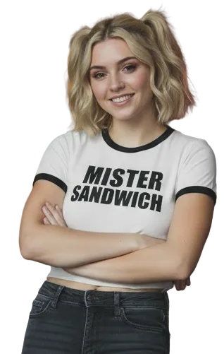 Mister Sandwich Penny Tee - white shirt - Fubarshirts.com - free shipping.