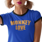 Monkey Love Penny Tee - Blue shirt - Fubarshirts.com - unisex - free shipping.