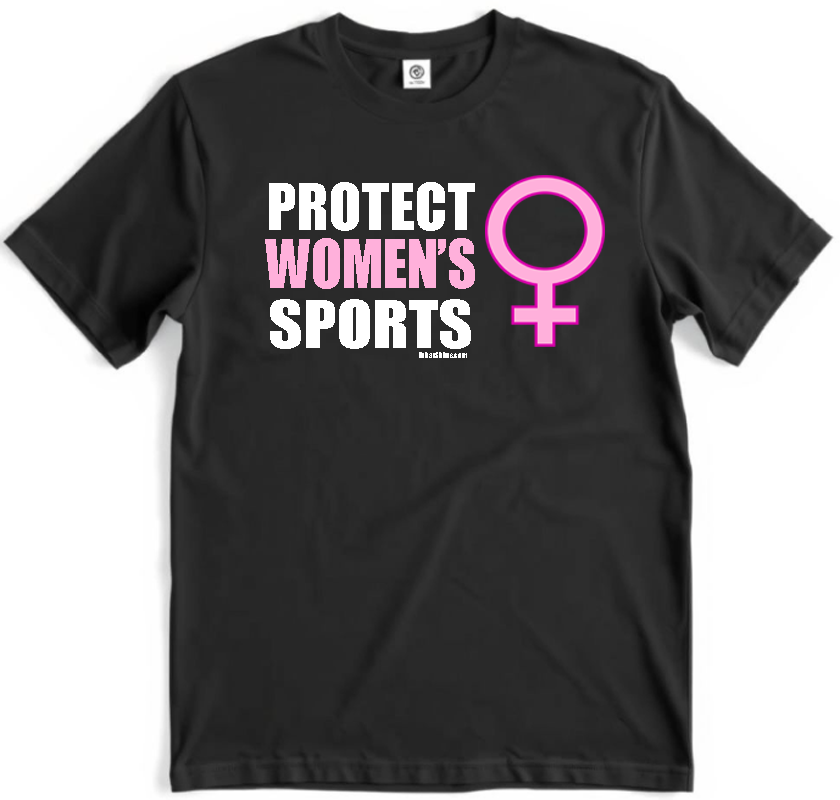 Protect Women's Sports T-shirt. Biological women statement shirt. Premium Gildan Soft Style shirt. Black. Unisex. Free Shipping. Preshrunk.