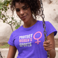 Protect Women's Sports T-shirt. Biological women statement shirt. Premium Gildan Soft Style shirt. Purple shirt. Unisex. Free Shipping.