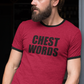 Chest Words Penny Tee. Red Tee. FubarShirts.com