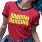 Random Dancing Penny Tee by FubarShirts.com. Red color.