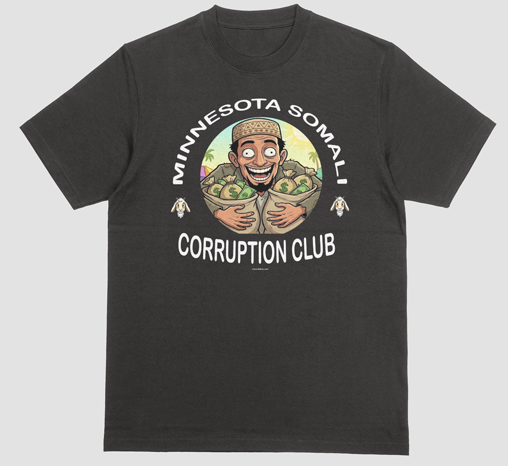 Somali Corruption t-shirt. Funny. Gildan t-shirt. black tee.