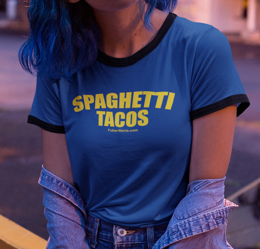 spaghetti tacos penny tee shirt - fubarshirts.com