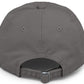 Nickel colored cap i support ice hat. rear view of adjustable strap.